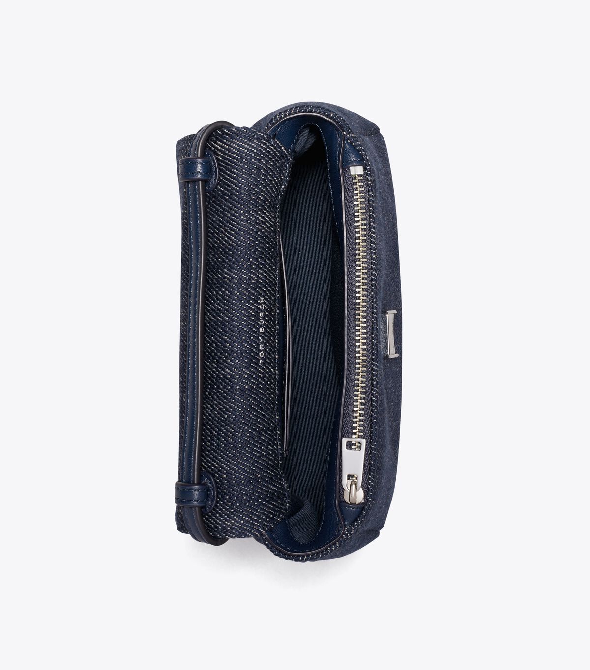 tory burch mini charlie denim top handle crossbody