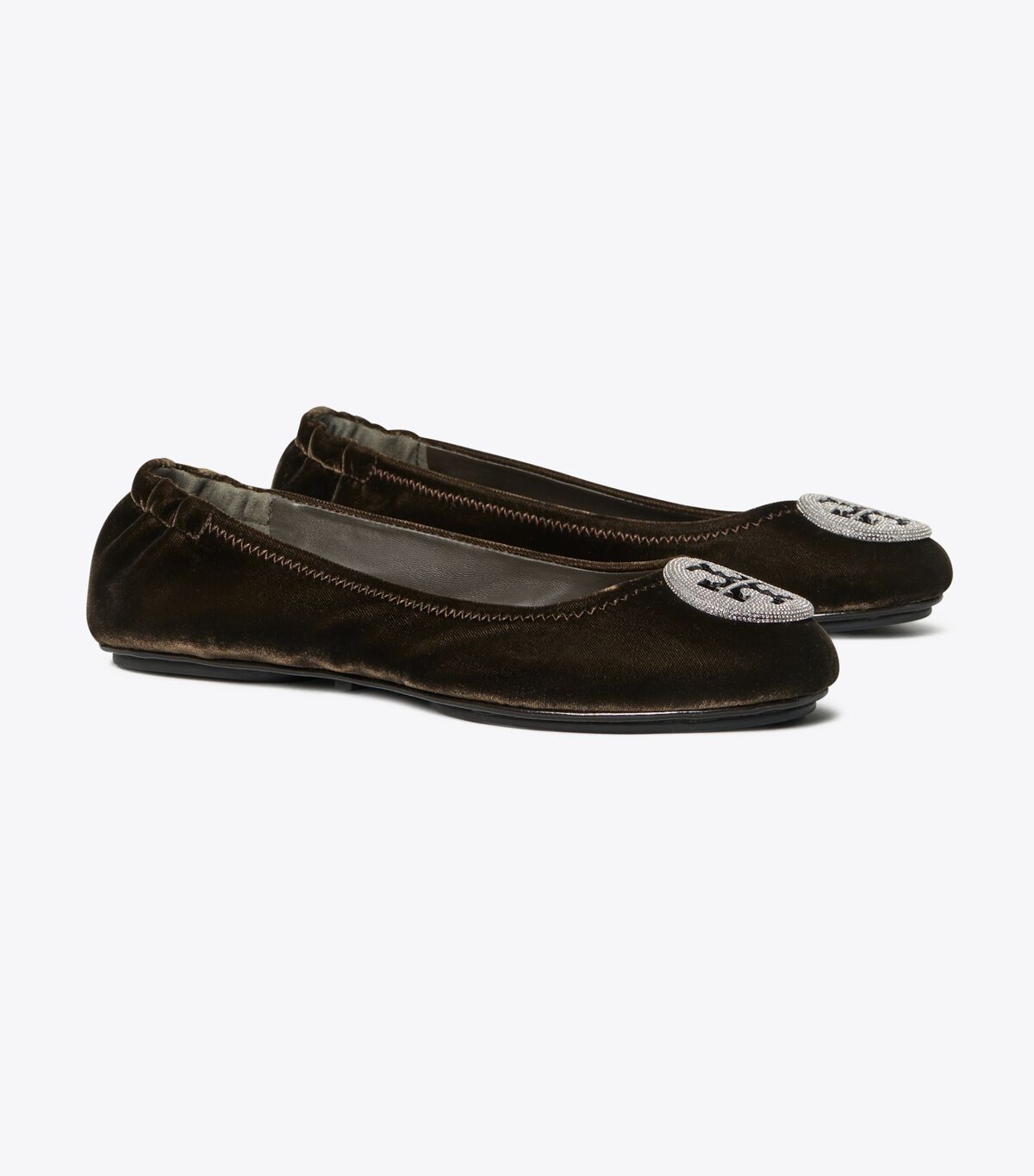 Minnie Travel Ballet Flat, Velvet Pavé