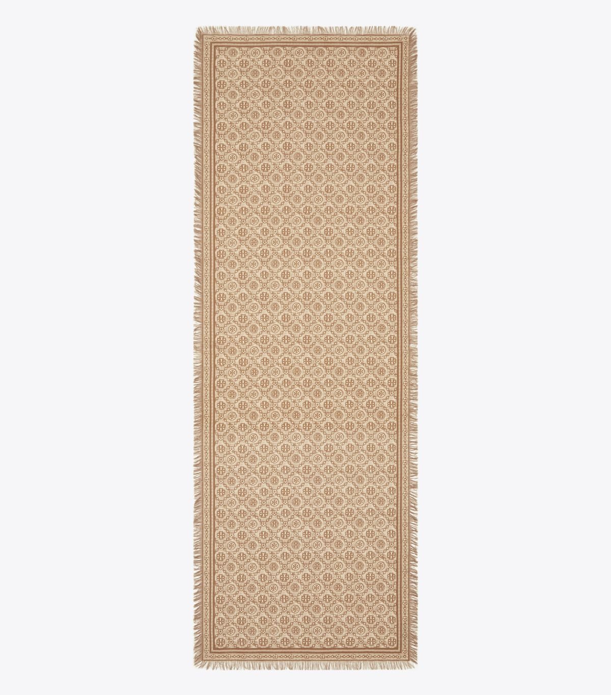 وشاح مستطيل مزهر بنقشة T مونوغرام tory burch وشاح مستطيل مزهر بنقشة t مونوغرام