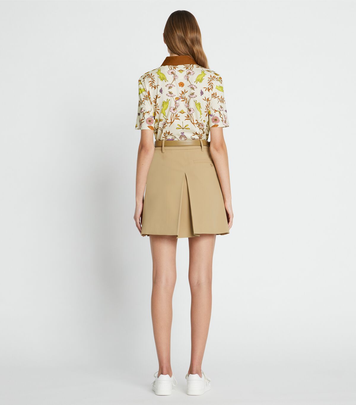 tory burch printed mercerized cotton polo