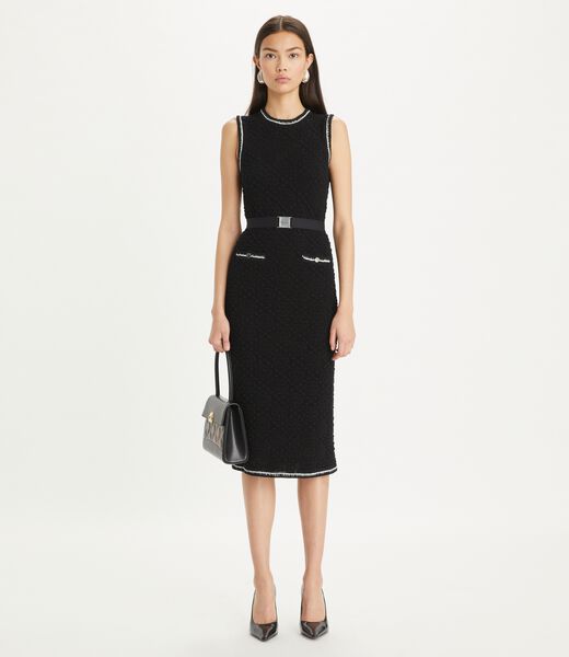 tory burch cotton pointelle knitted tank dress