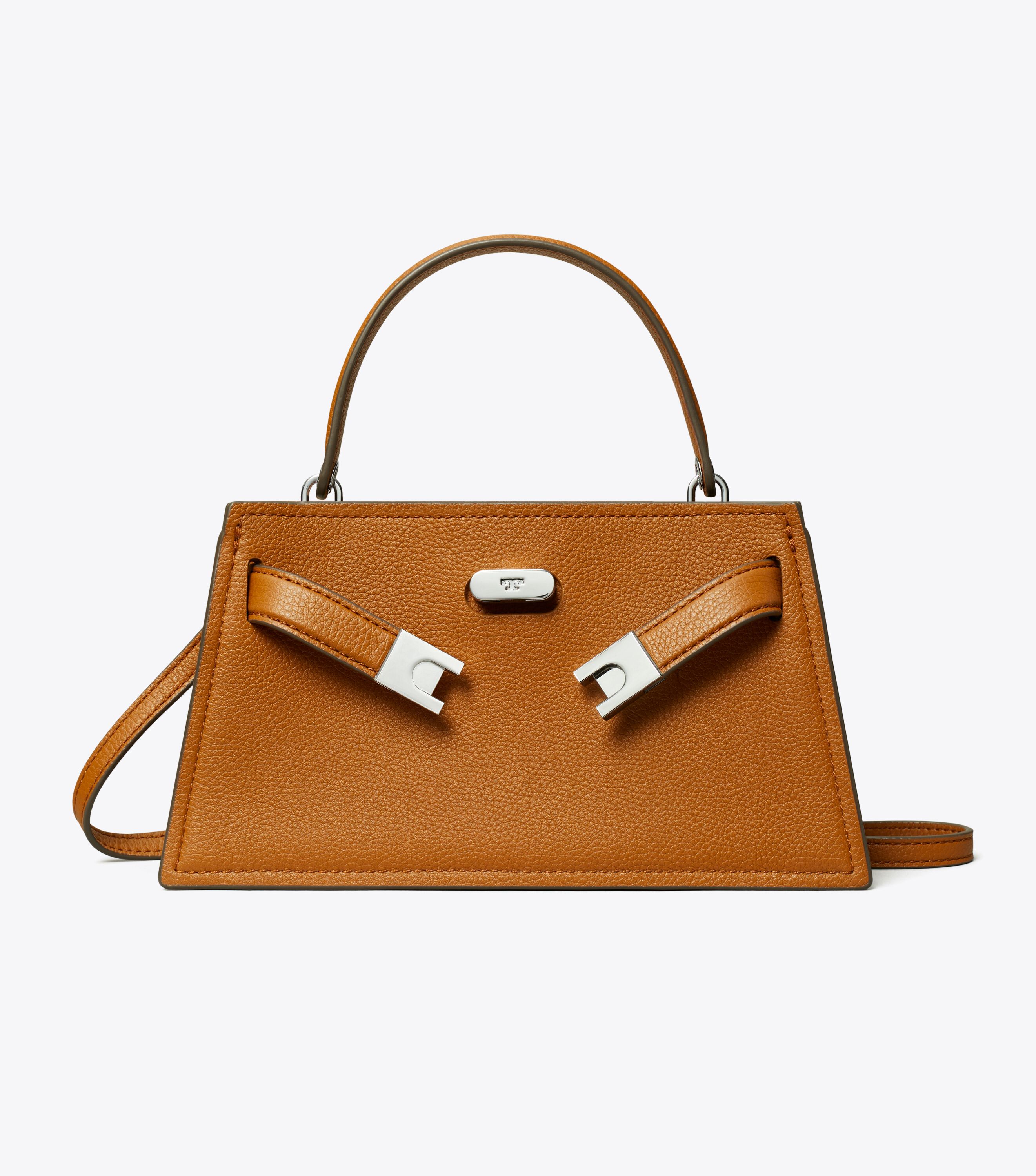 Mini Lee Radziwill Top-Handle Bag, Bourbon | Tory Burch KW