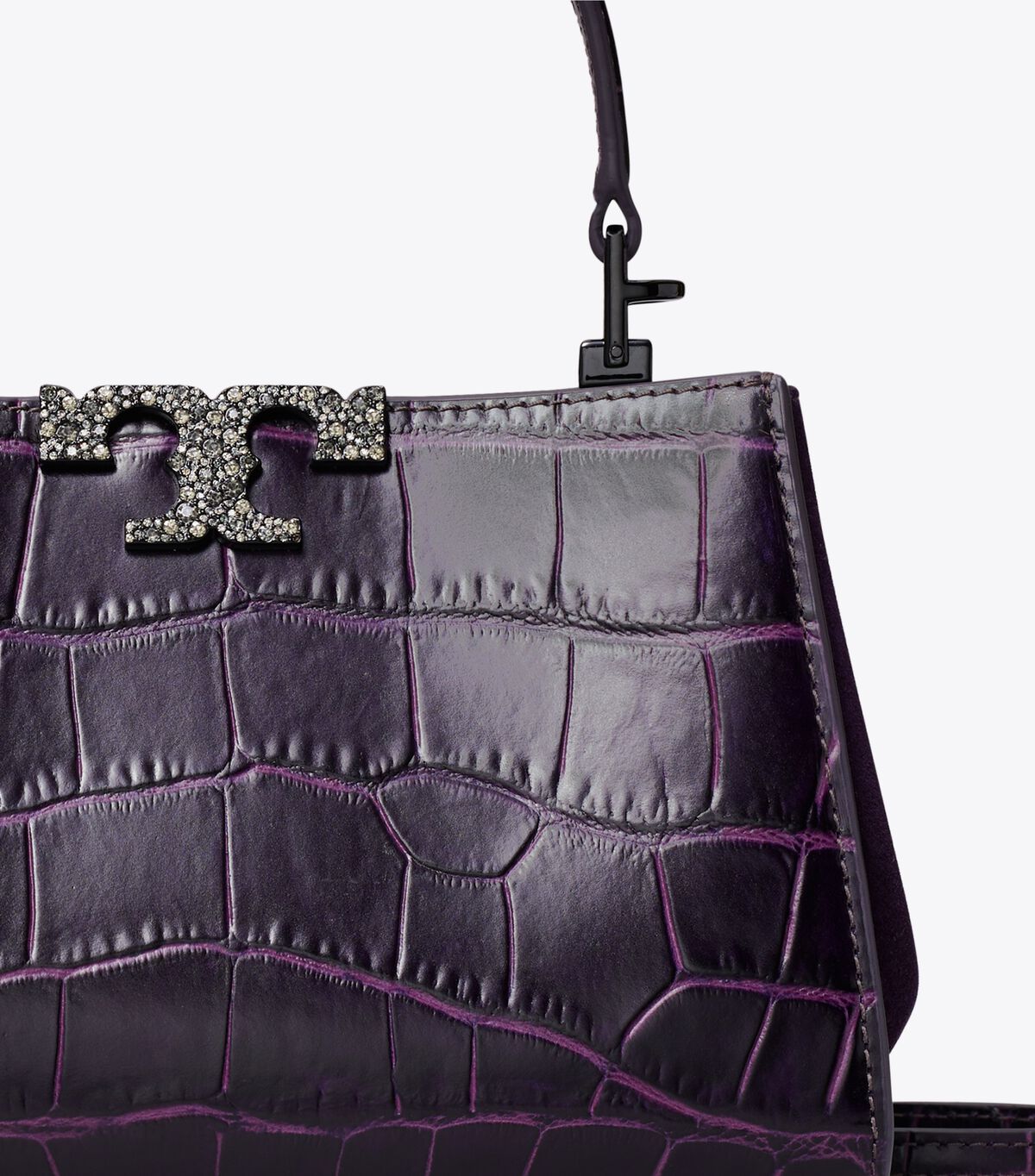 tory burch mini eleanor croc embossed satchel