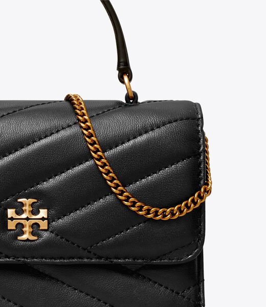 tory burch mini kira chevron top handle chain wallet