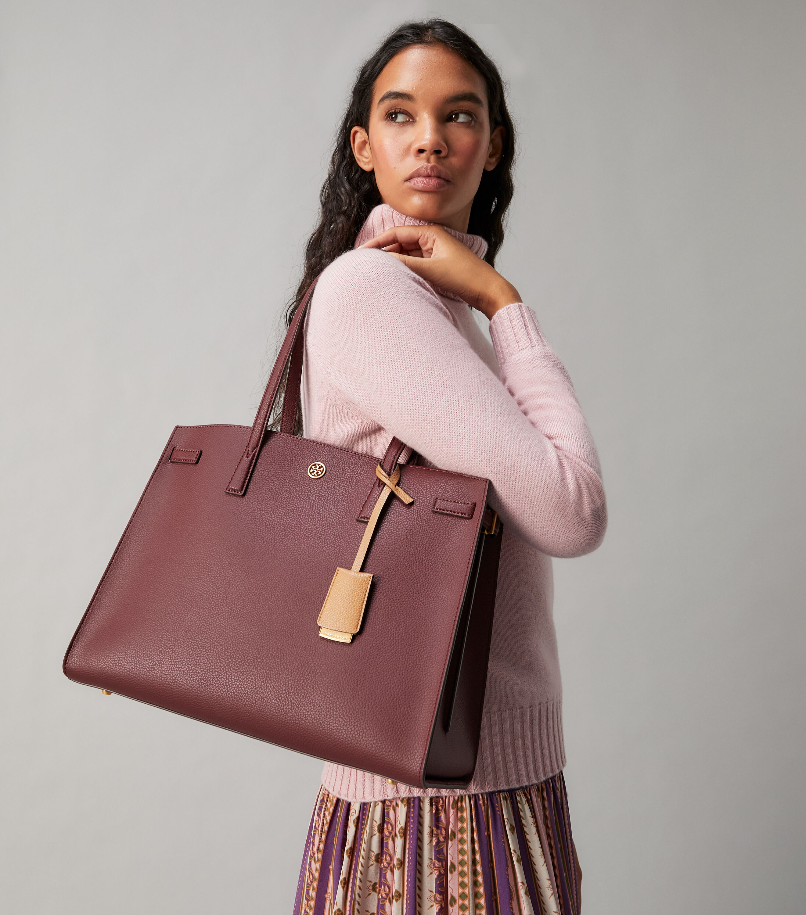 Tory burch walker satchel store large