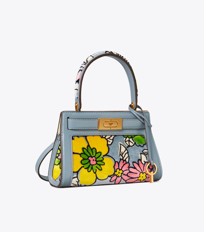 LEE RADZIWILL PRINTED VELVET PETITE BAG