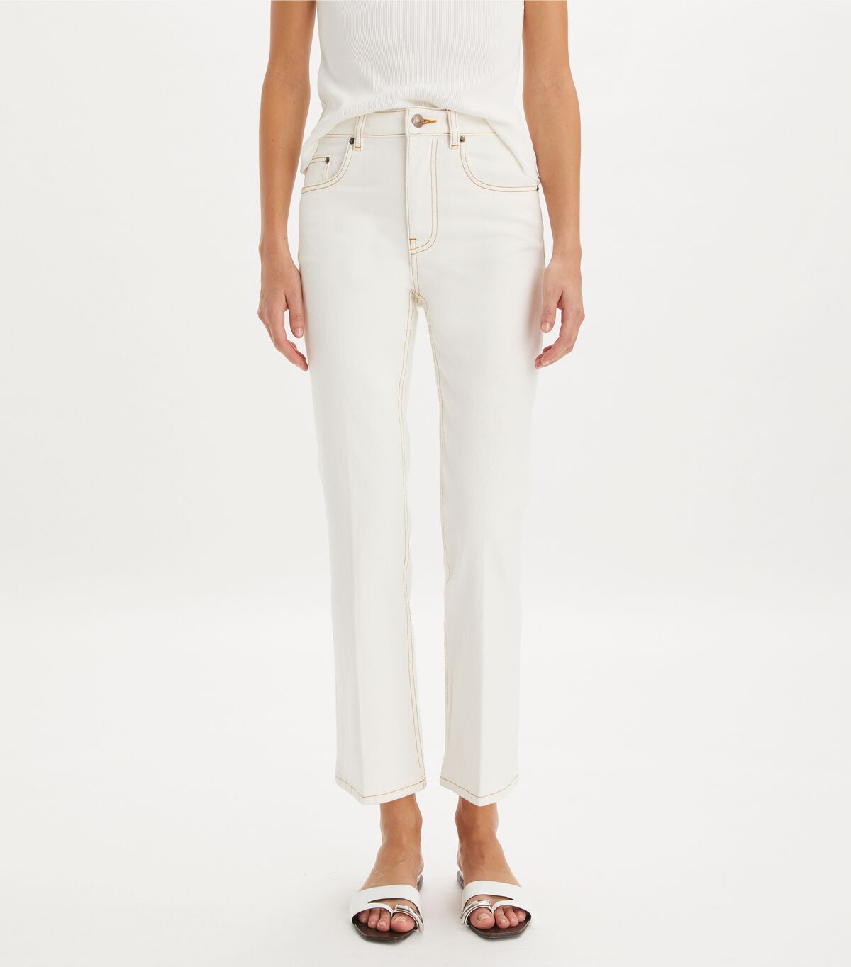 tory burch cropped flare jean