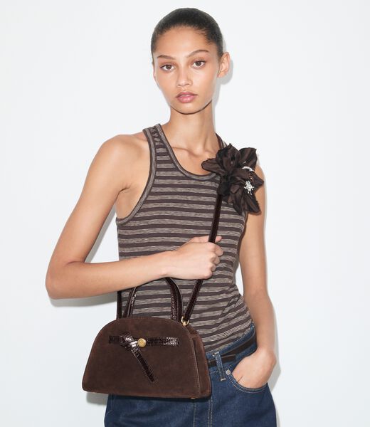 tory burch small romy suede bauletto