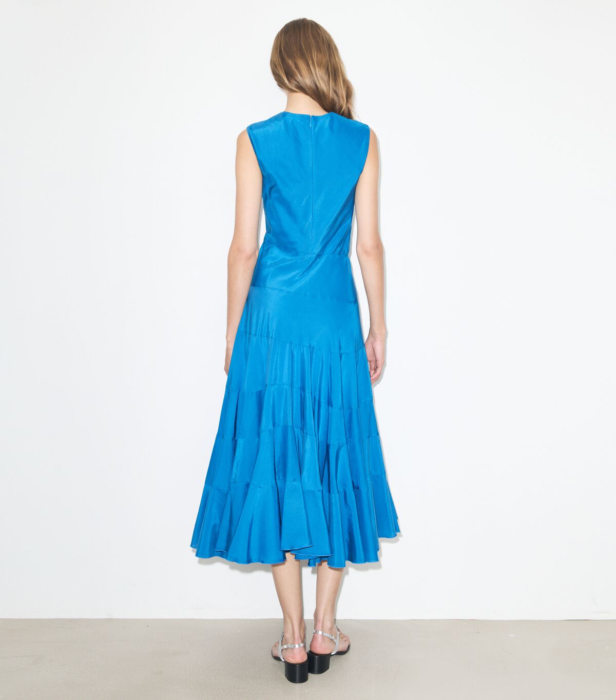 Flared Cotton Silk Dress tory burch flared cotton silk dress