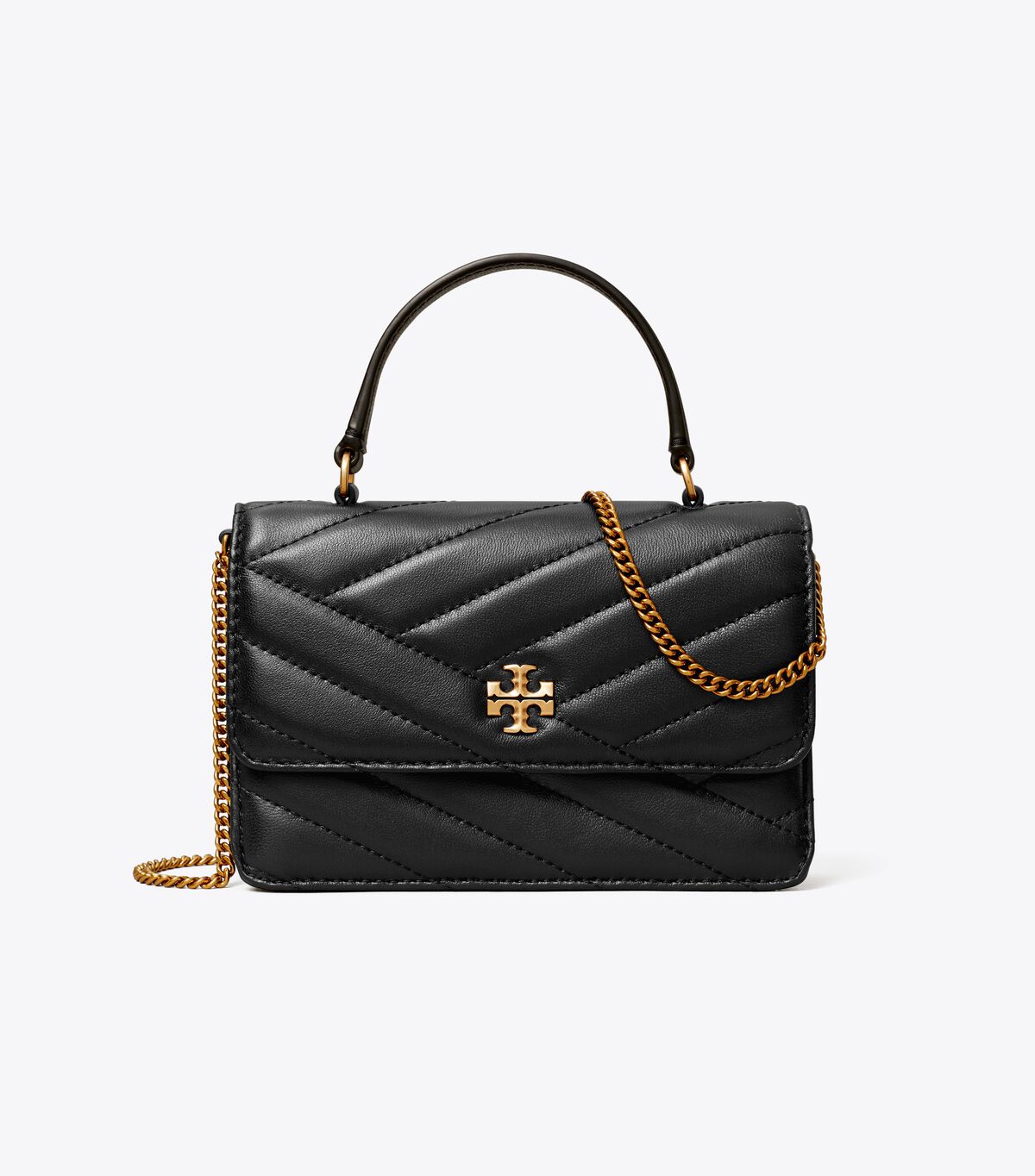 tory burch mini kira chevron top handle chain wallet