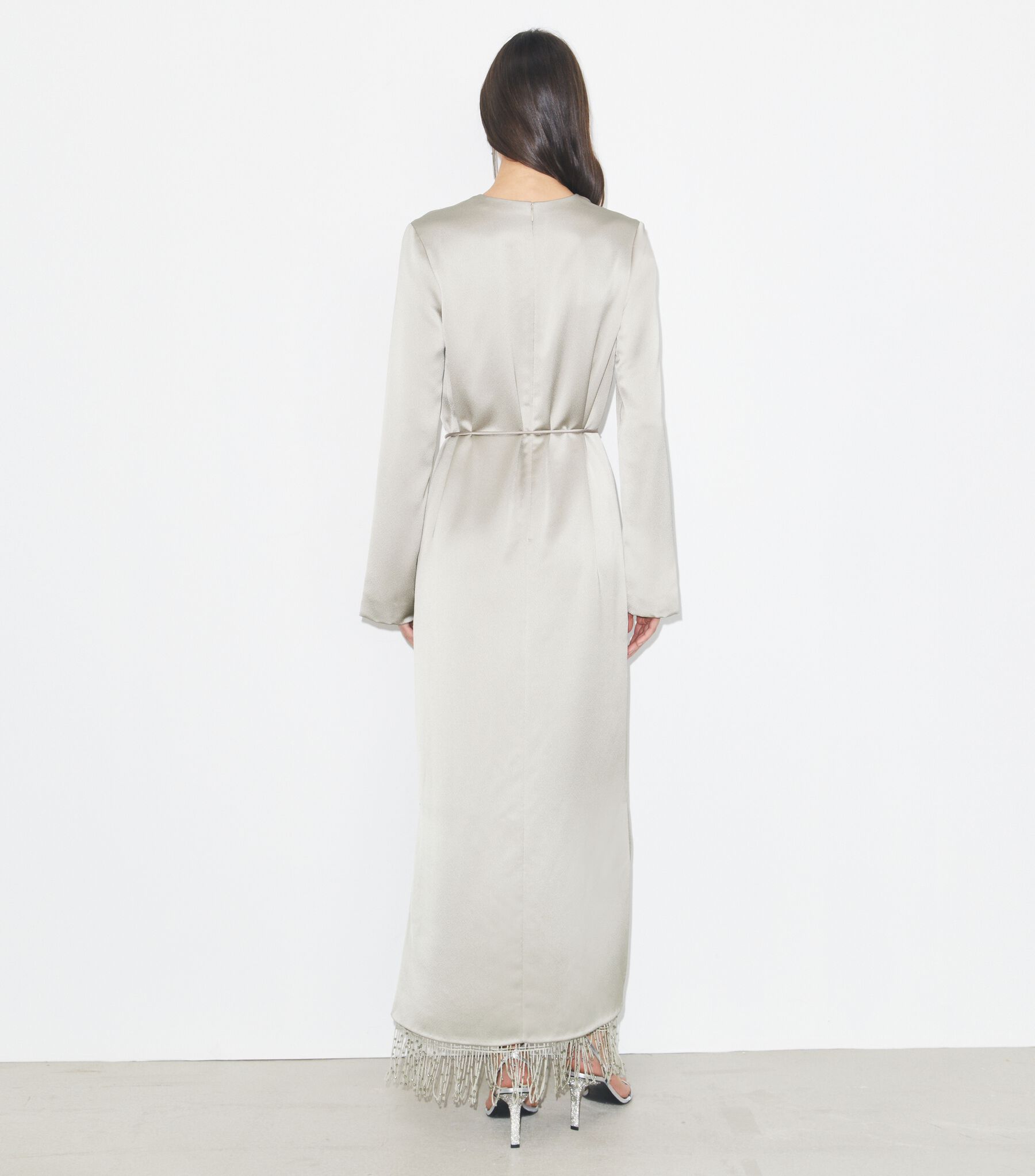 asymmetric crepe dress Carmen Dress: Crepe Viscose Asymmetric Pleated Dress in Acqua green –  SIMOVSKA