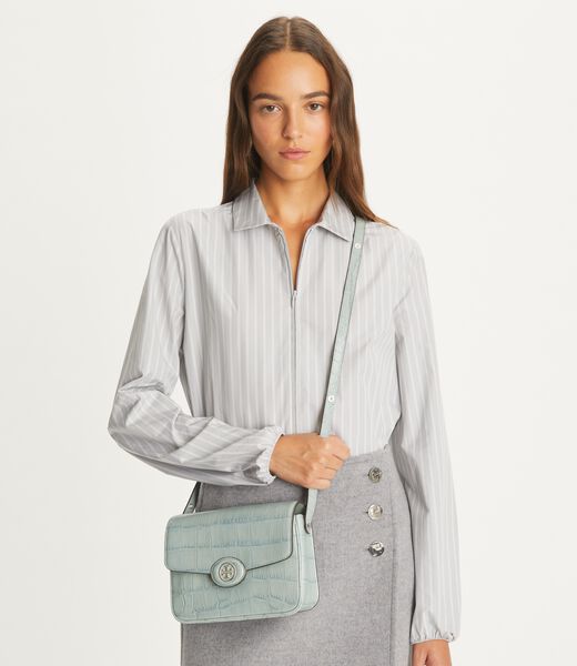 tory burch robinson croc embossed convertible shoulder bag