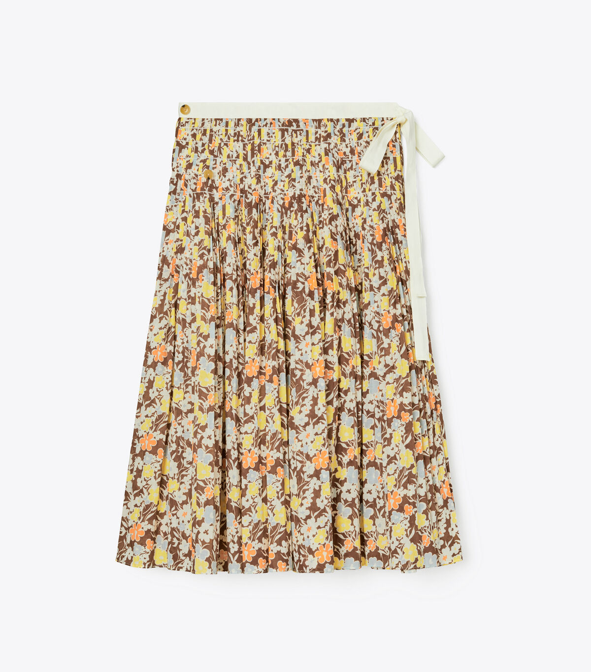 Pleated Tie Wrap Skirt