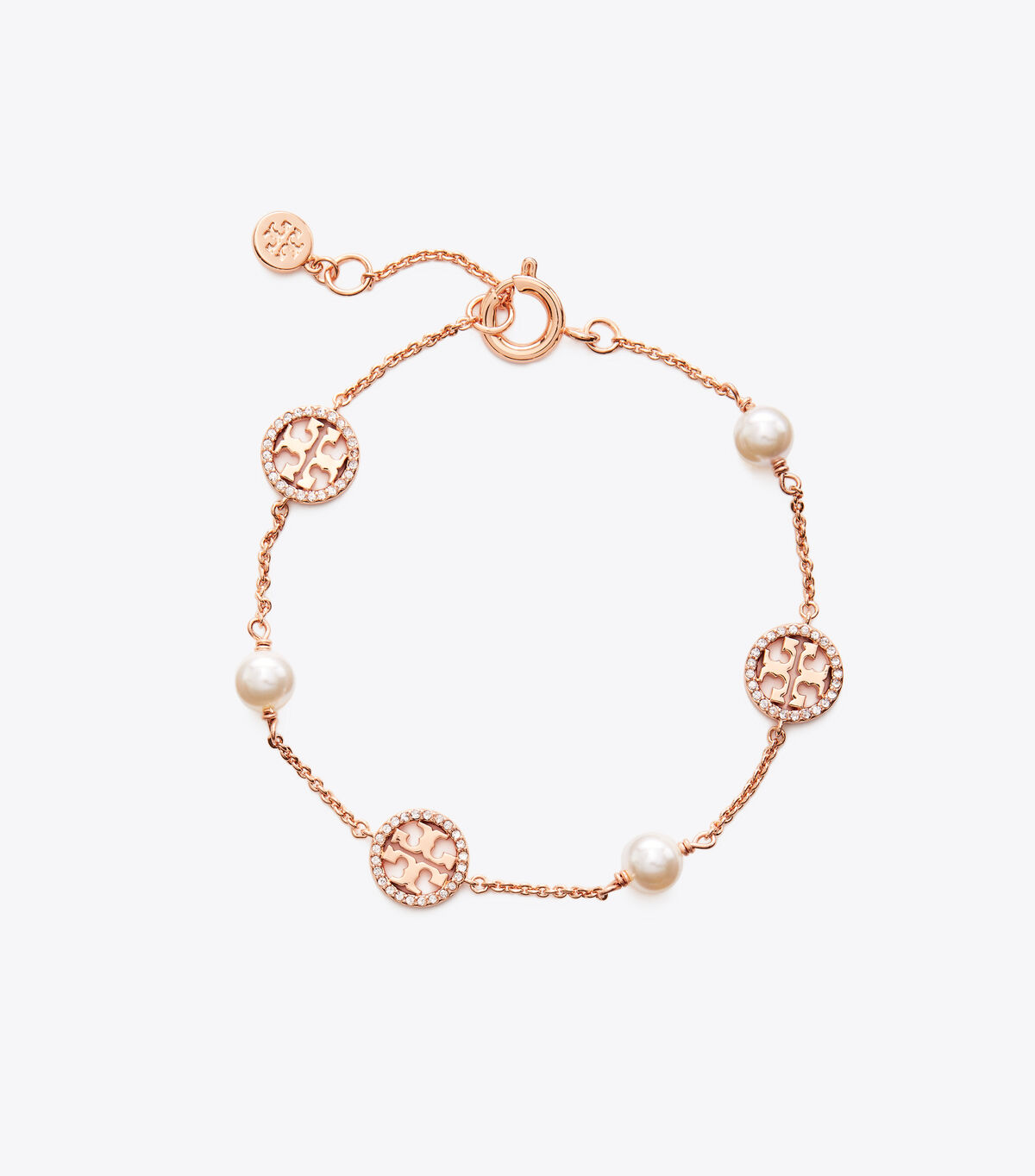Crystal Pearl Logo Bracelet
