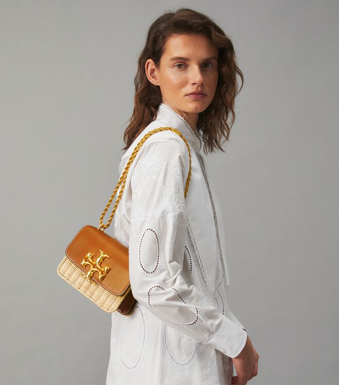 ELEANOR WICKER SMALL CONVERTIBLE SHOULDER BAG | Tory Burch KWT Navigation | Tory  Burch