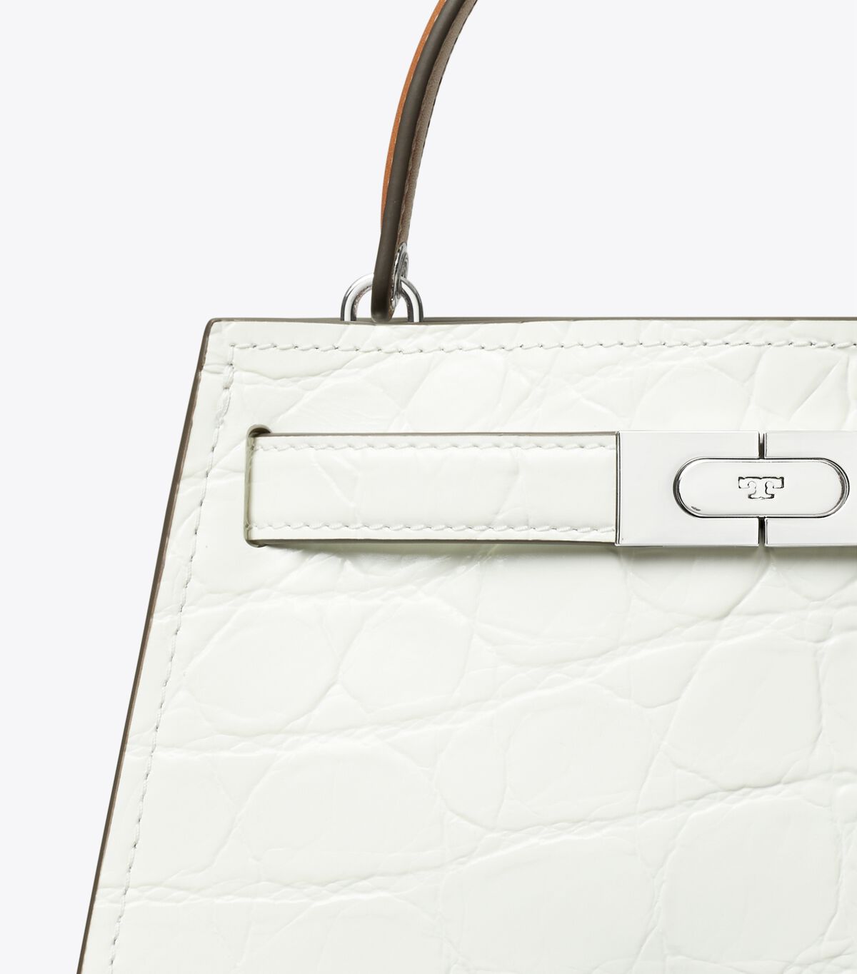 tory burch petite lee radziwill croc embossed bag