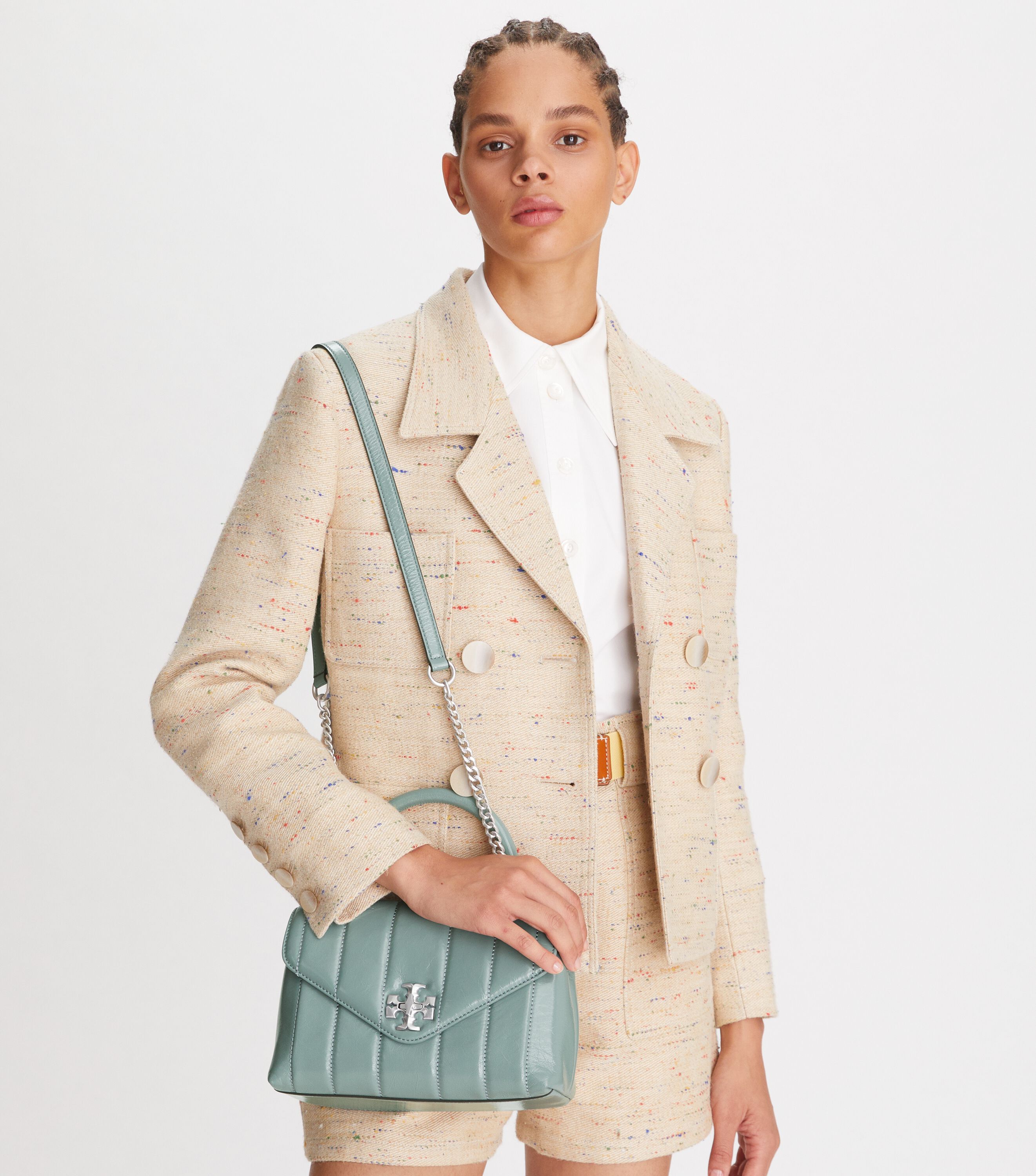 Kira Patent Small Top Handle Satchel Handbags Tory Burch