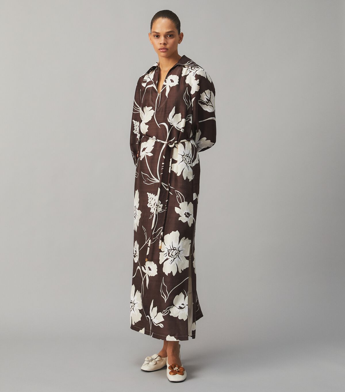 Printed Silk Tunic Dress