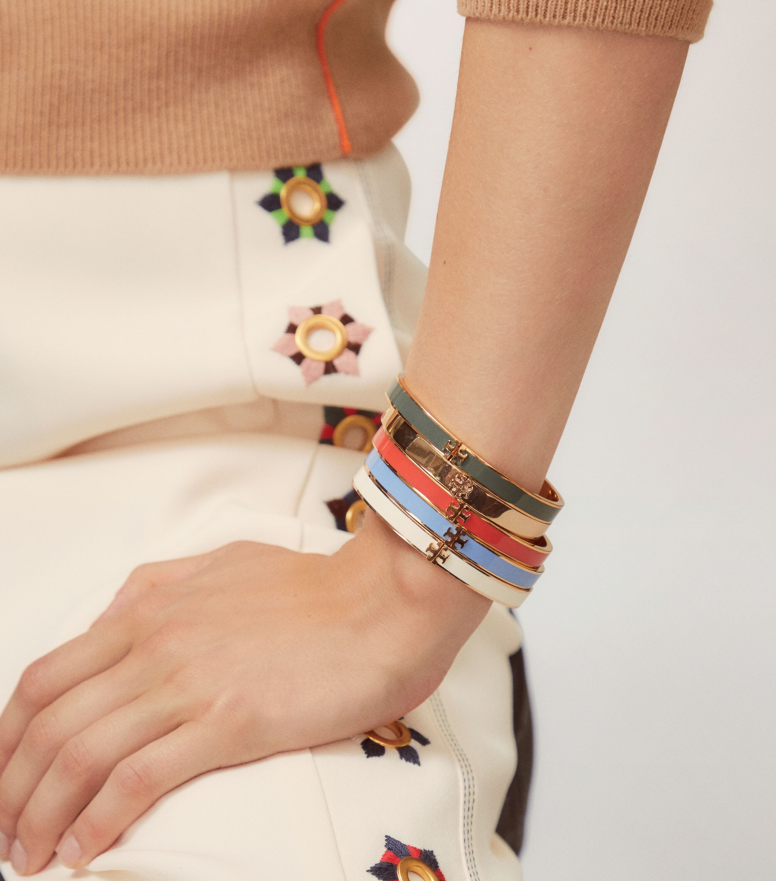 Kira enameled slim bracelet new arrivals