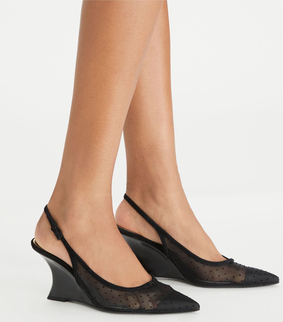 tory burch double t buckle wedge