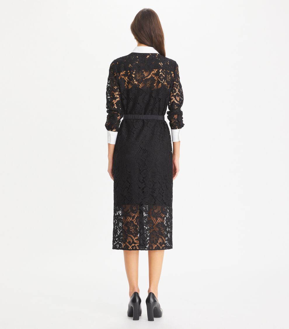 Lace Shirtdress, Black | Tory Burch KW