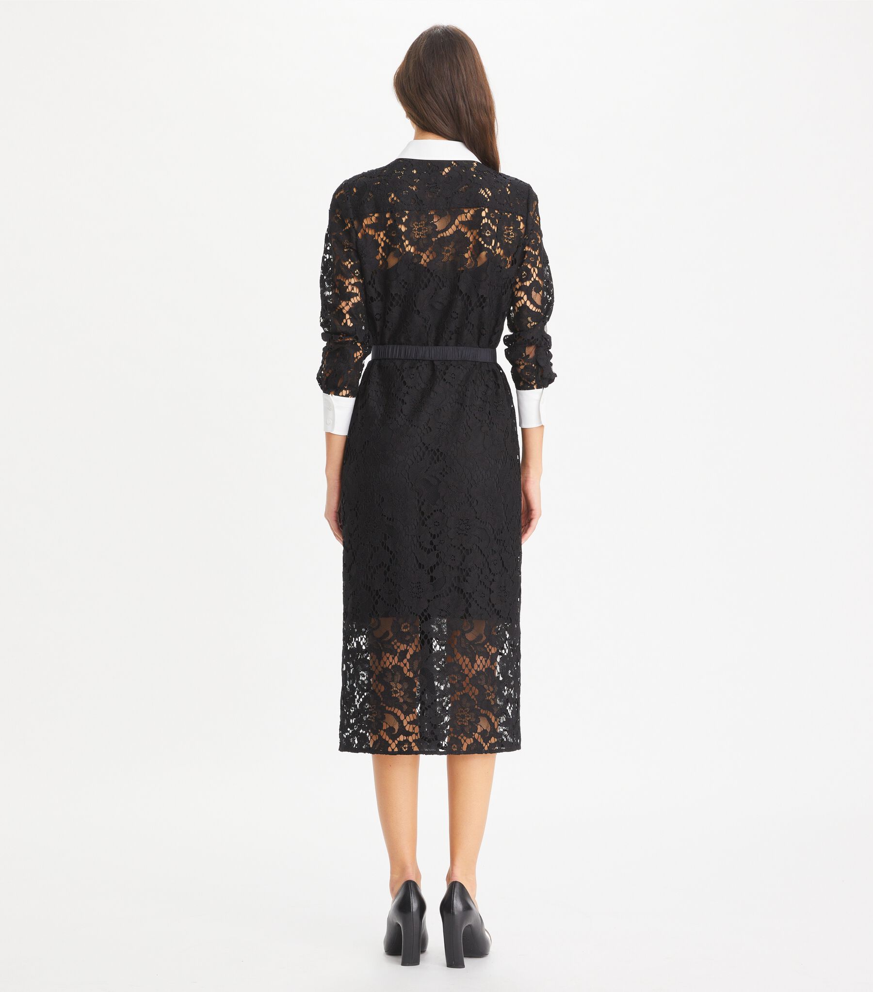 Lace Shirtdress, Black | Tory Burch KW Lace Shirtdress, Black | Tory Burch KW