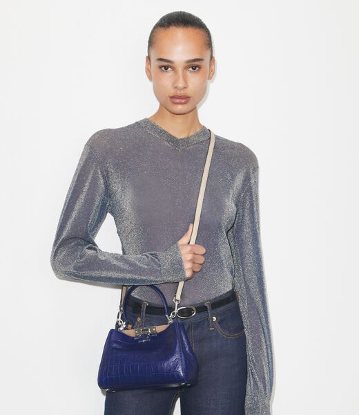 Mini Eleanor Soft Croc-Embossed Satchel tory burch mini eleanor soft croc embossed satchel