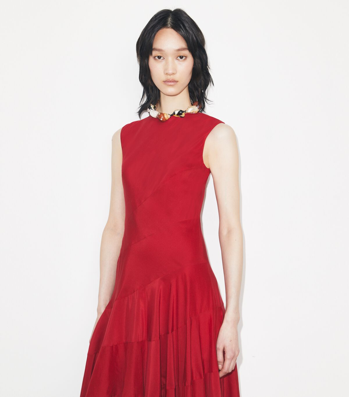 tory burch flared cotton silk dress