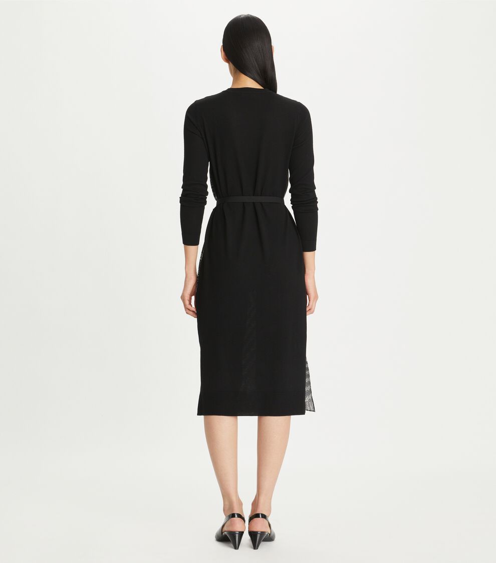 green emerald velvet dress Tory Burch