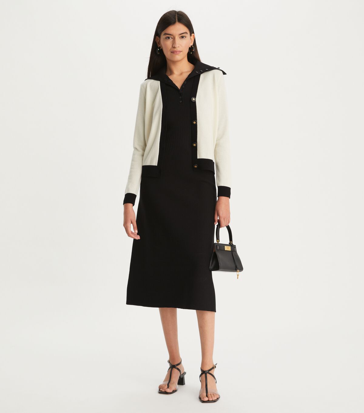 tory burch contrast trim cardigan