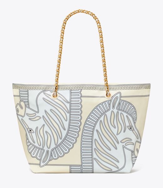 tory burch حقيبة إيلا المطبوعة بالسلسلة