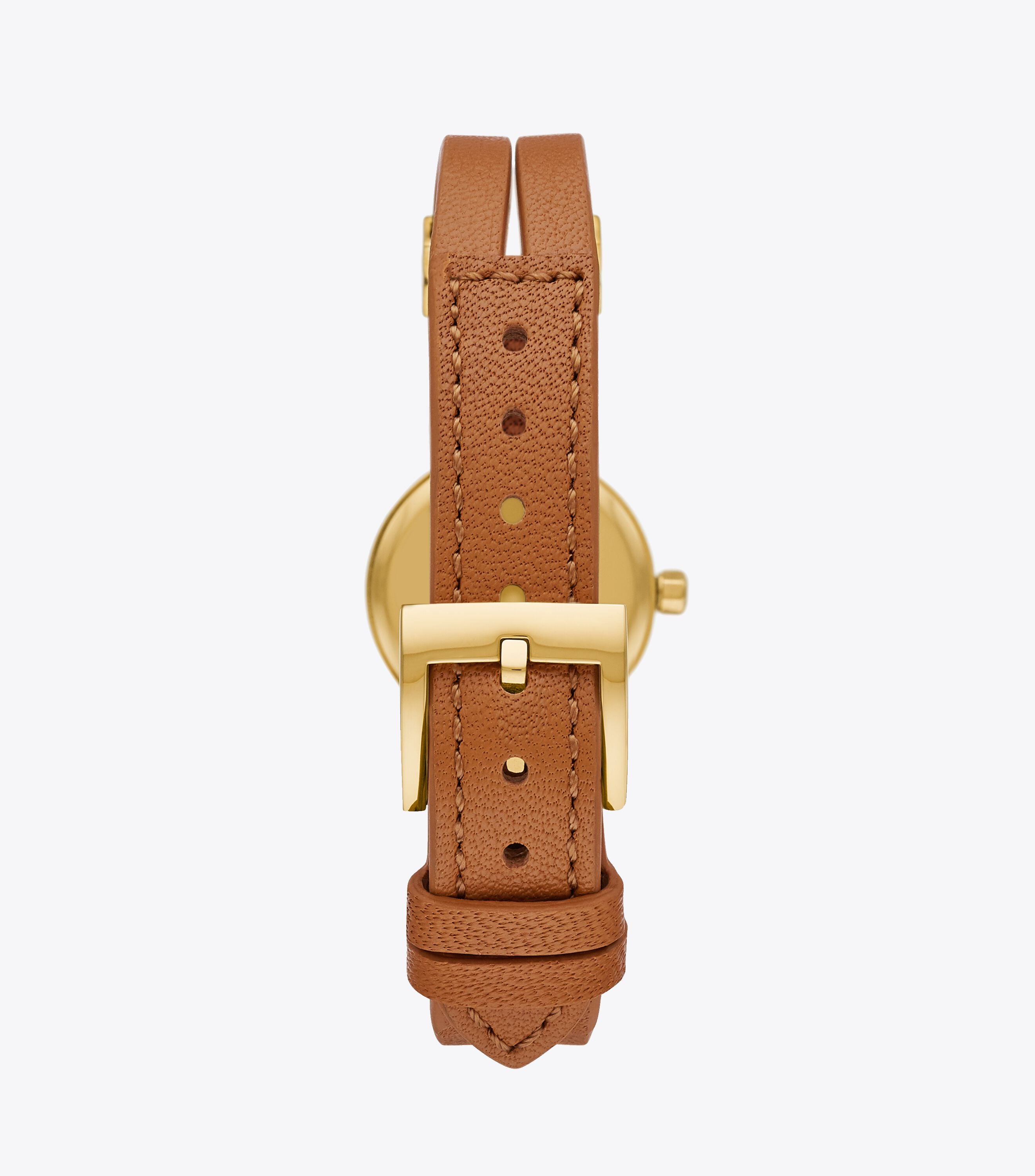 Kira Watch, Luggage Leather, Gold-Tone, 22 x 28 mm, Luggage/Gold