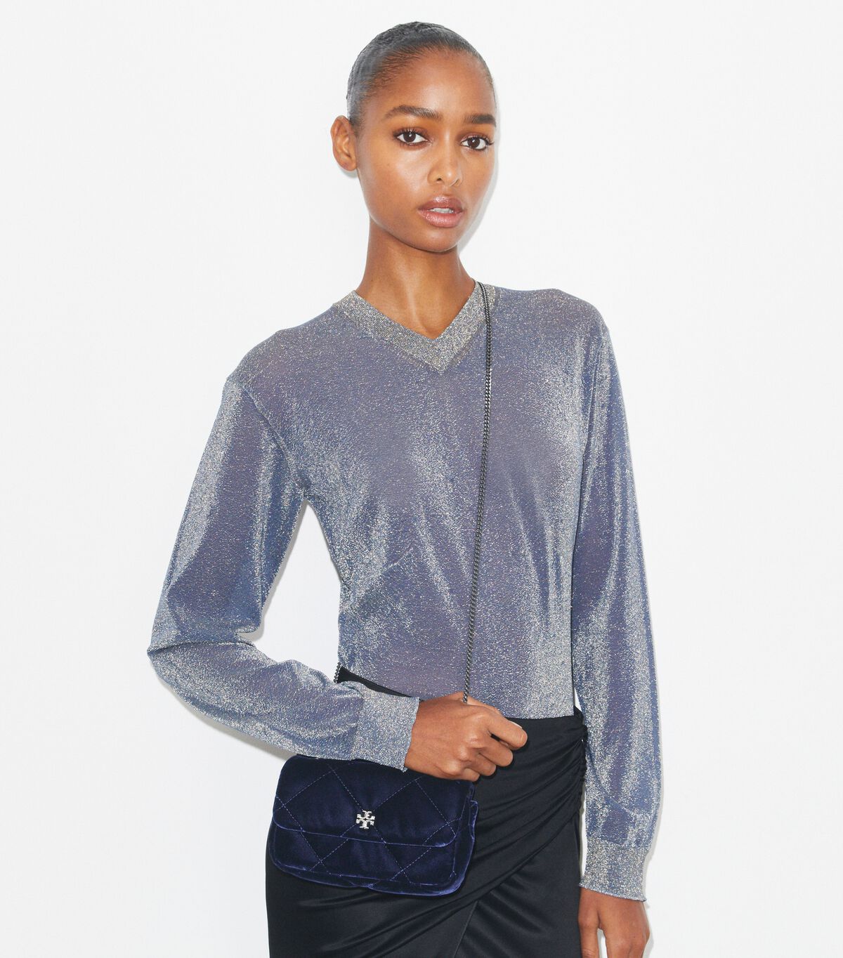 tory burch mini kira diamond quilt velvet pave flap bag