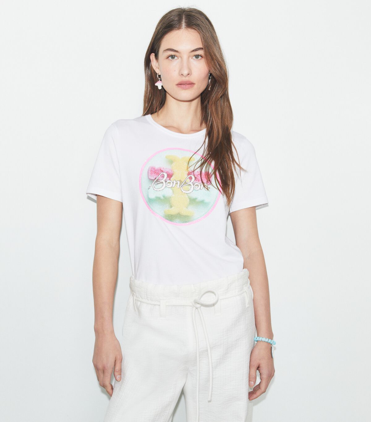 tory burch tb x bonbon candy logo t shirt
