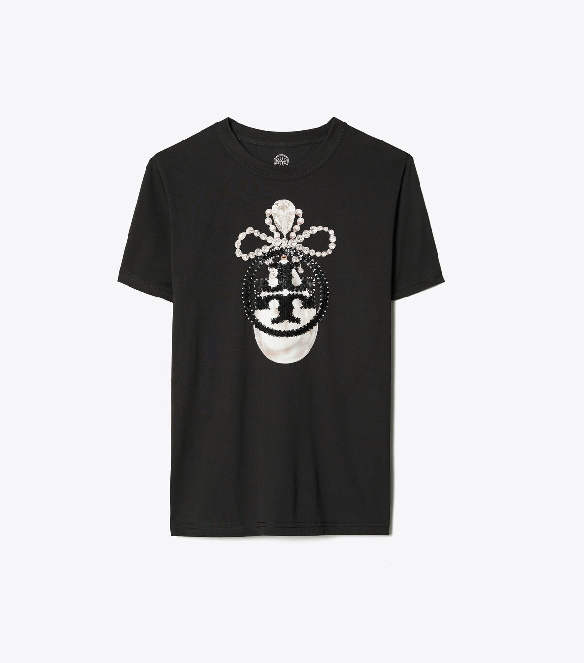 tory burch sequin embroidered t shirt