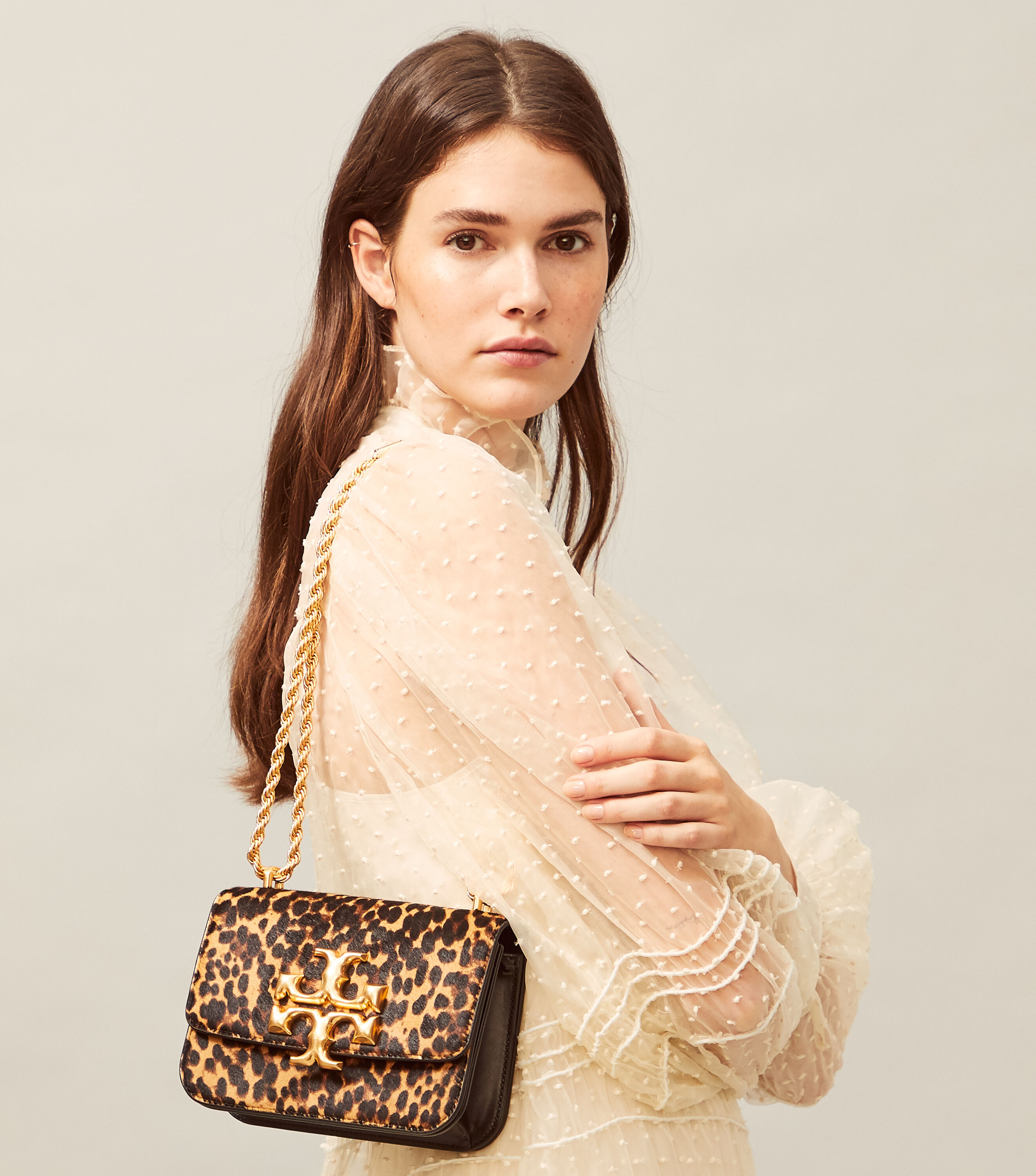 Eleanor Calf Hair Small Convertible Shoulder Bag