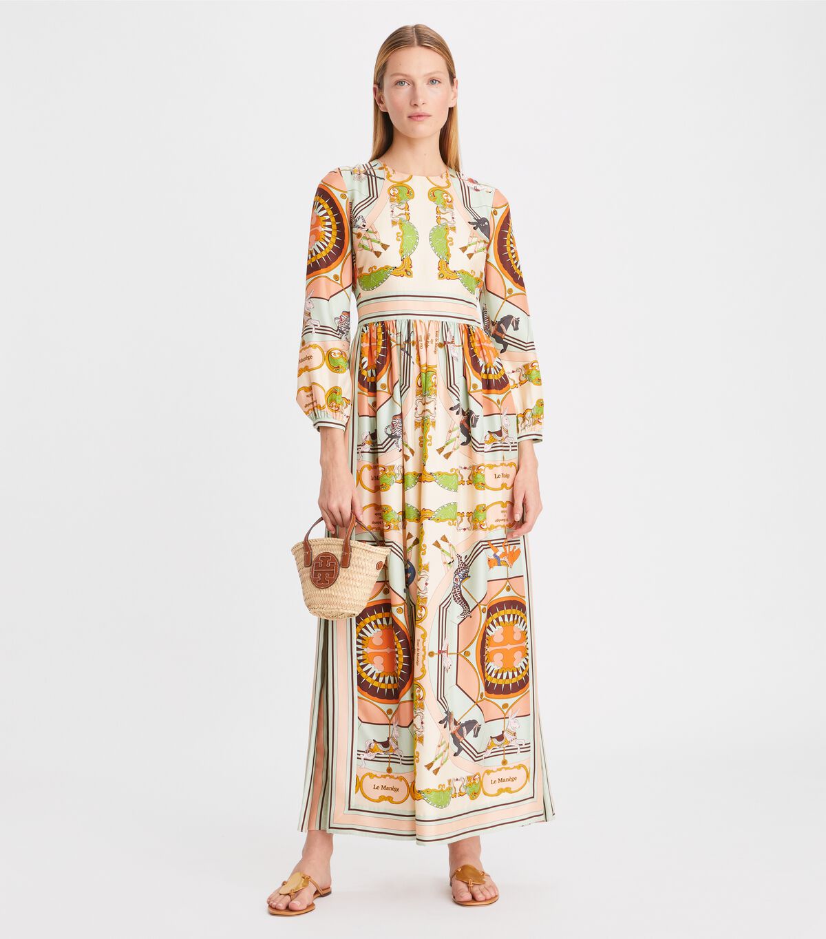 tory burch printed silk dress