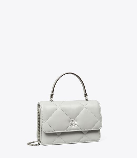 tory burch حقيبة كروس بودي ميني كيرا دايموند كوالت تشارم بمقبض علوي