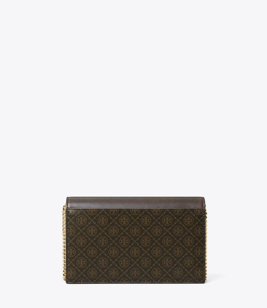 tory burch t monogram coated canvas envelope chain wallet