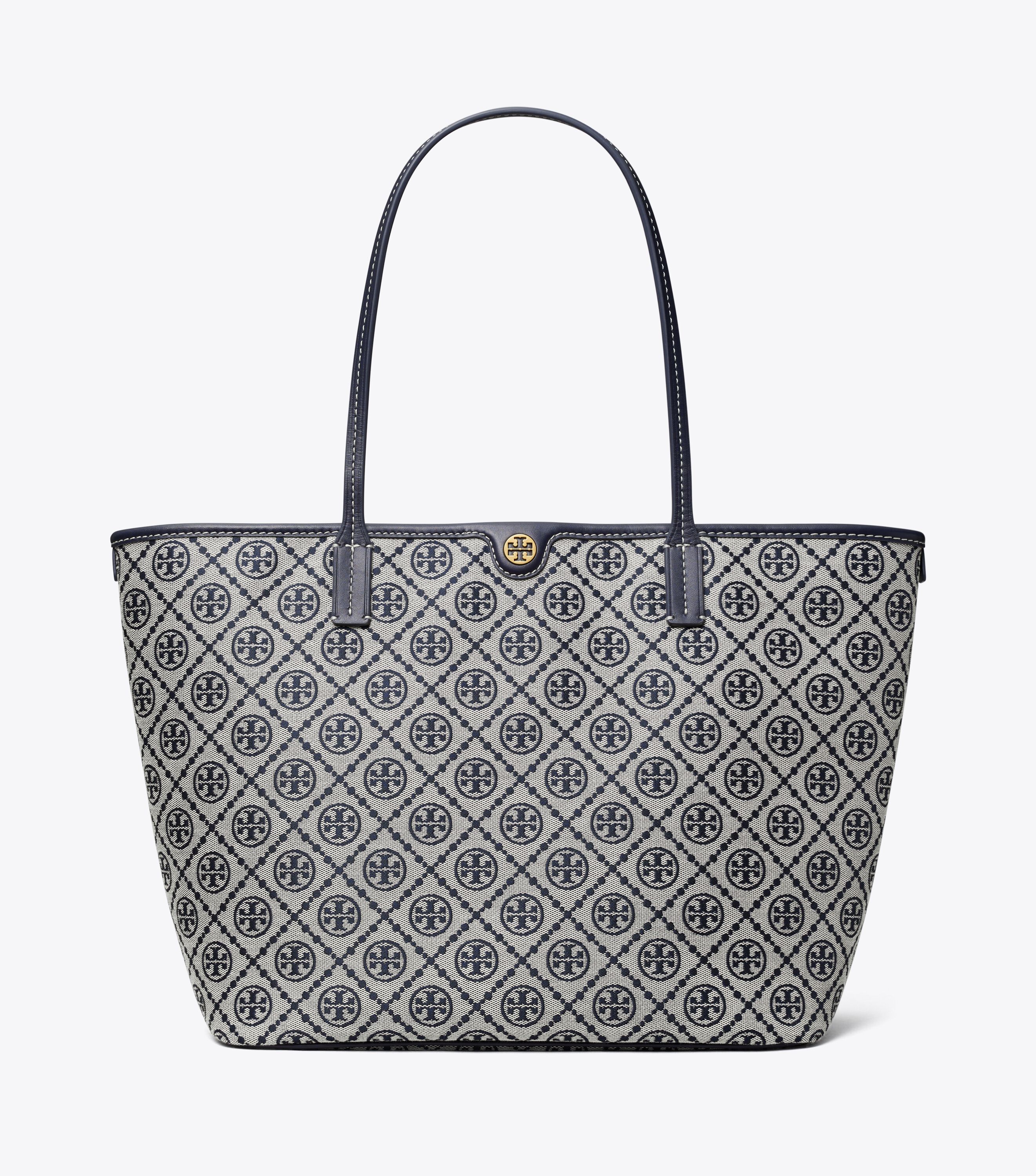T Monogram Zip Tote, Tory Navy | Tory Burch KW