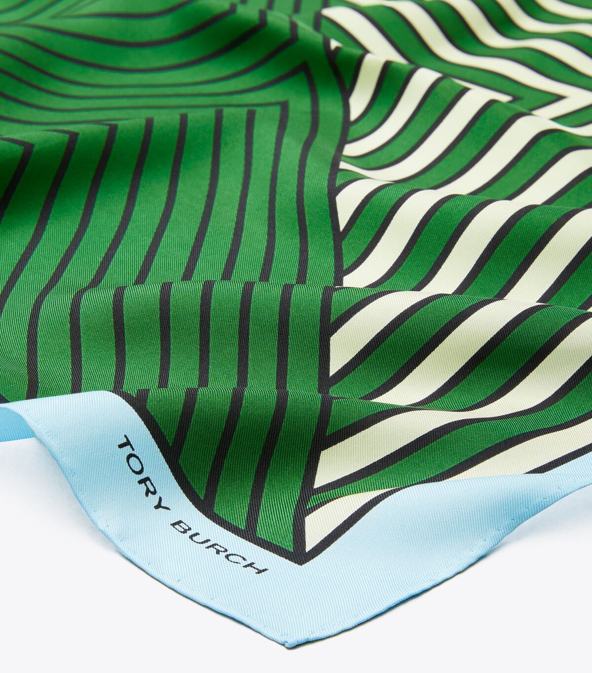 tory burch illusion stripe silk neckerchief
