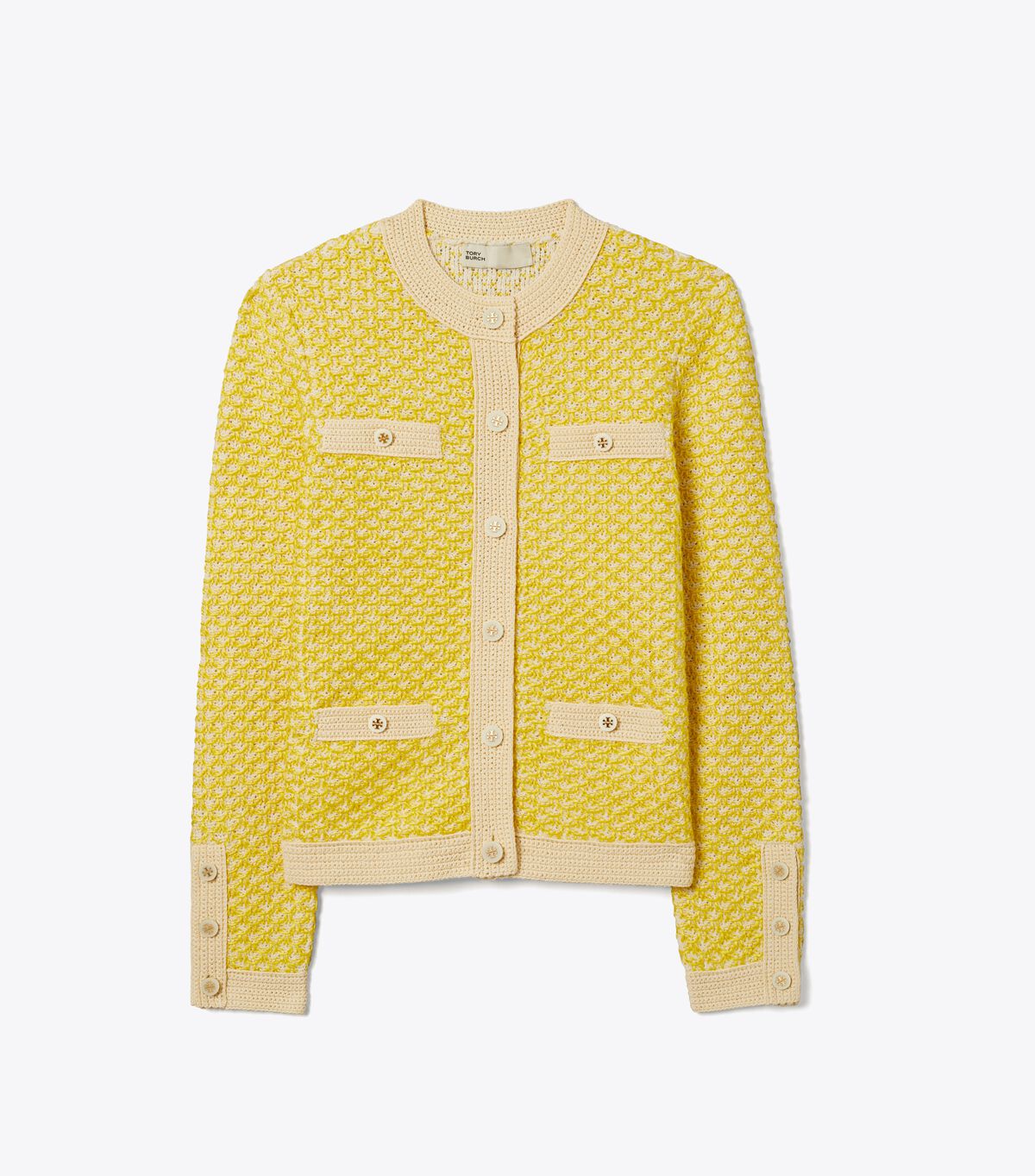 tory burch linen tweed kendra cardigan
