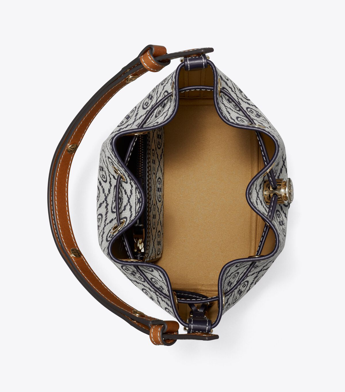 tory burch t monogram bucket bag