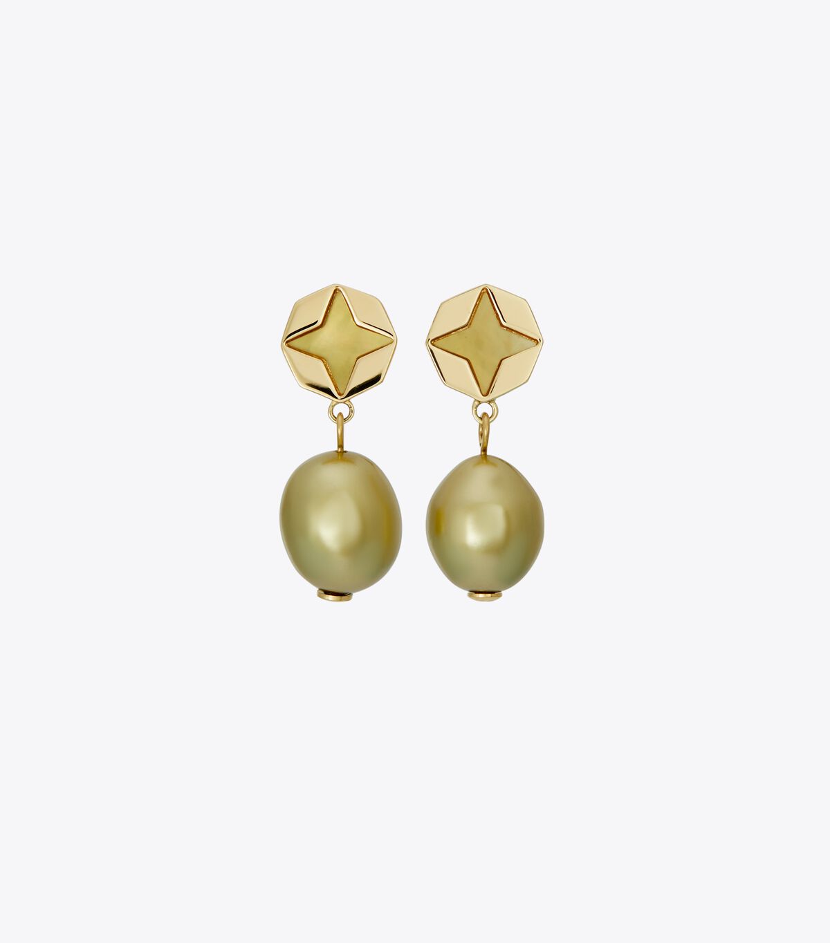 tory burch kira clover pearl drop earring