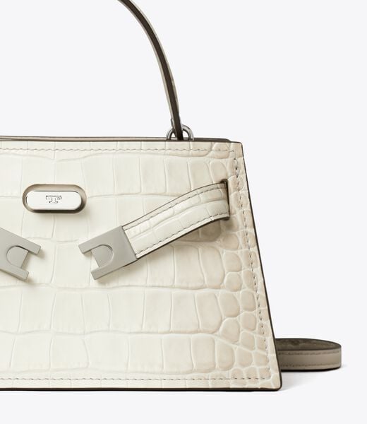 tory burch mini lee radziwill embossed top handle bag