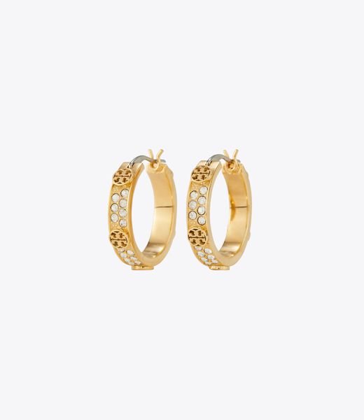 tory burch small miller stud hoop earring