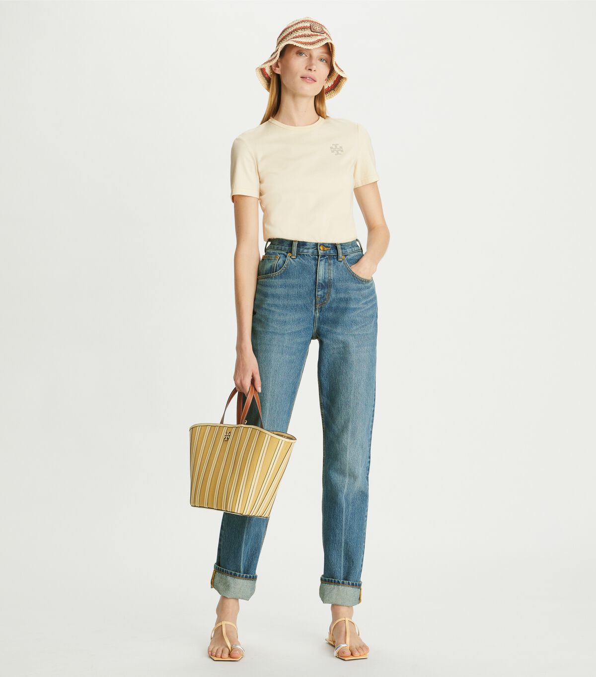 tory burch embellished logo t shirt