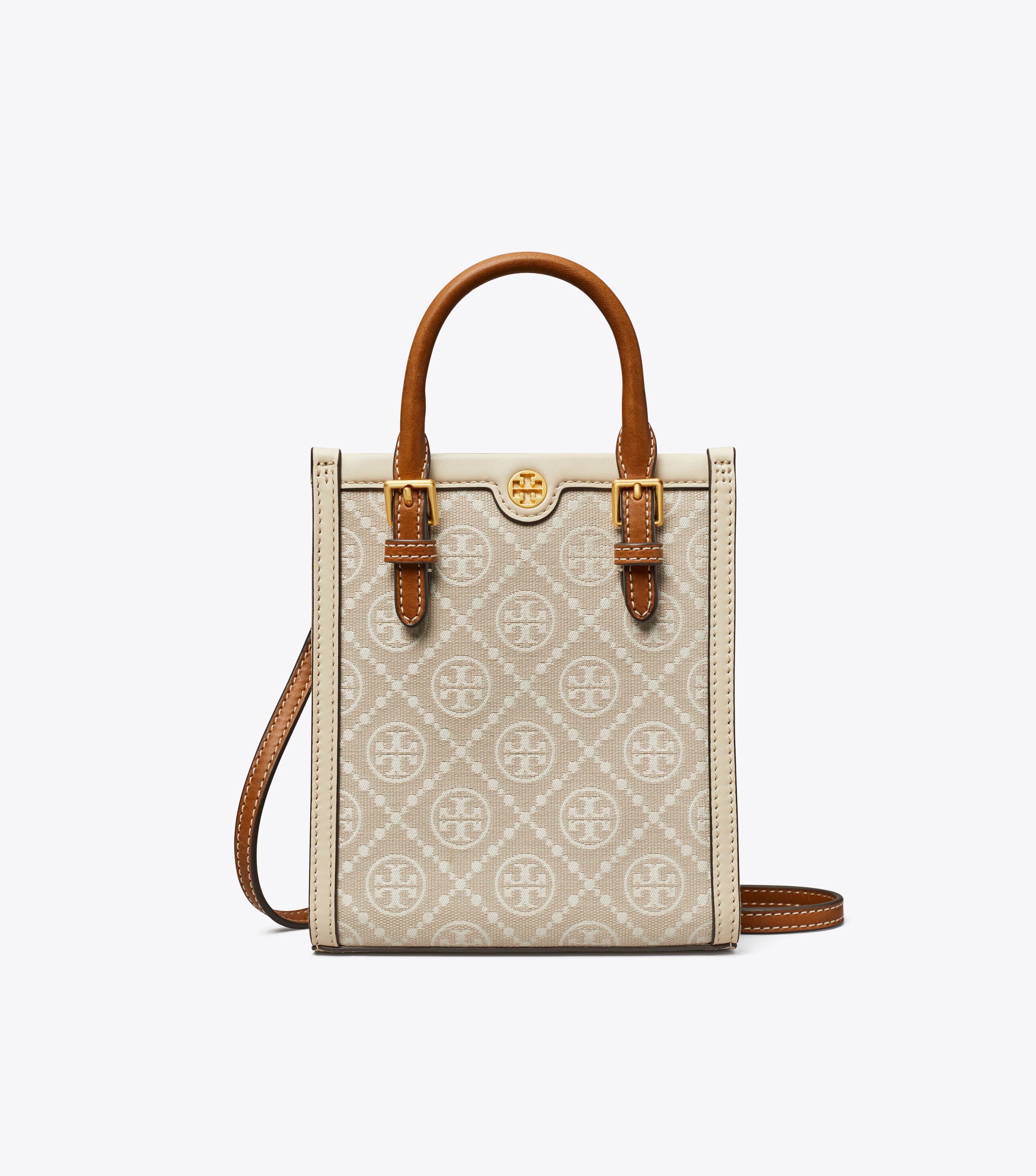 Mini T Monogram Tote, Ivory | Tory Burch KW