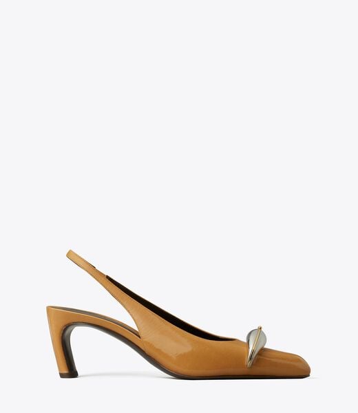 tory burch حذاء بكعب slingback بتصميم pierced