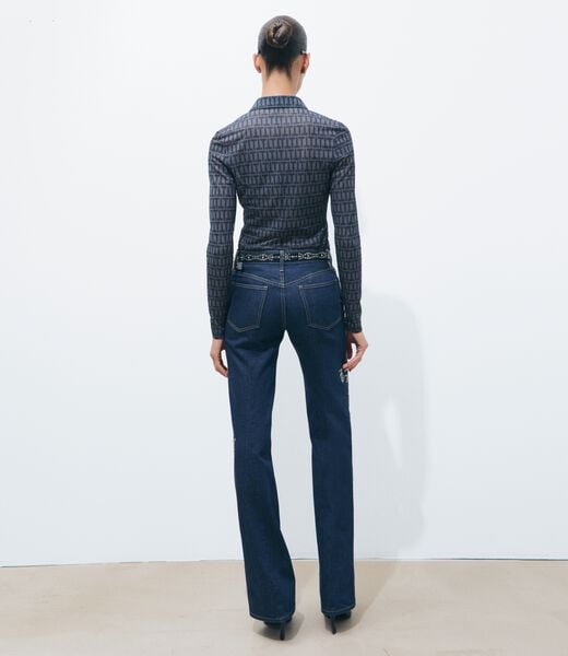 tory burch embellished bootcut jean